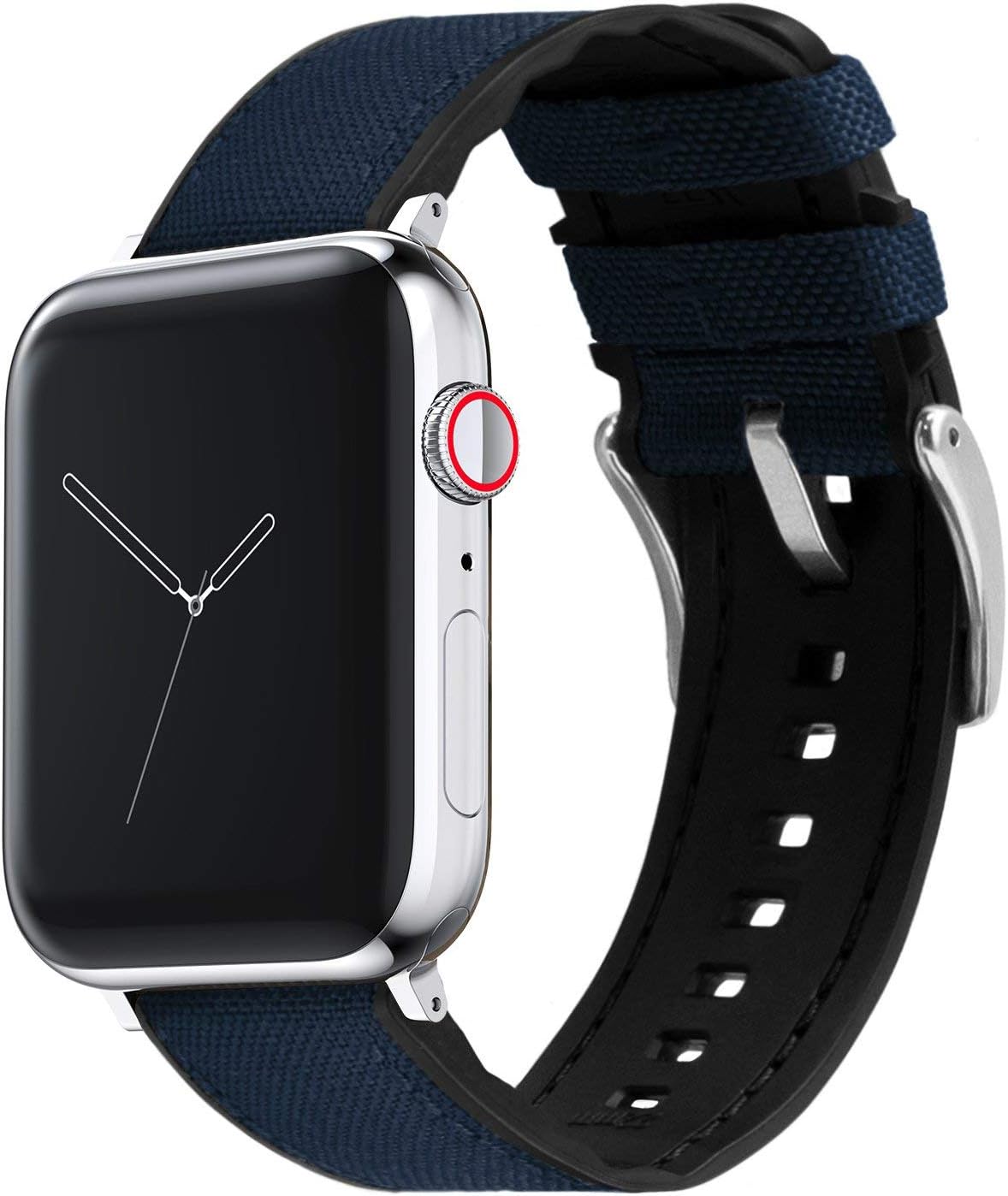 BARTON WATCH BANDS Cordura Fabric Silicone Hybrid for Apple Watch