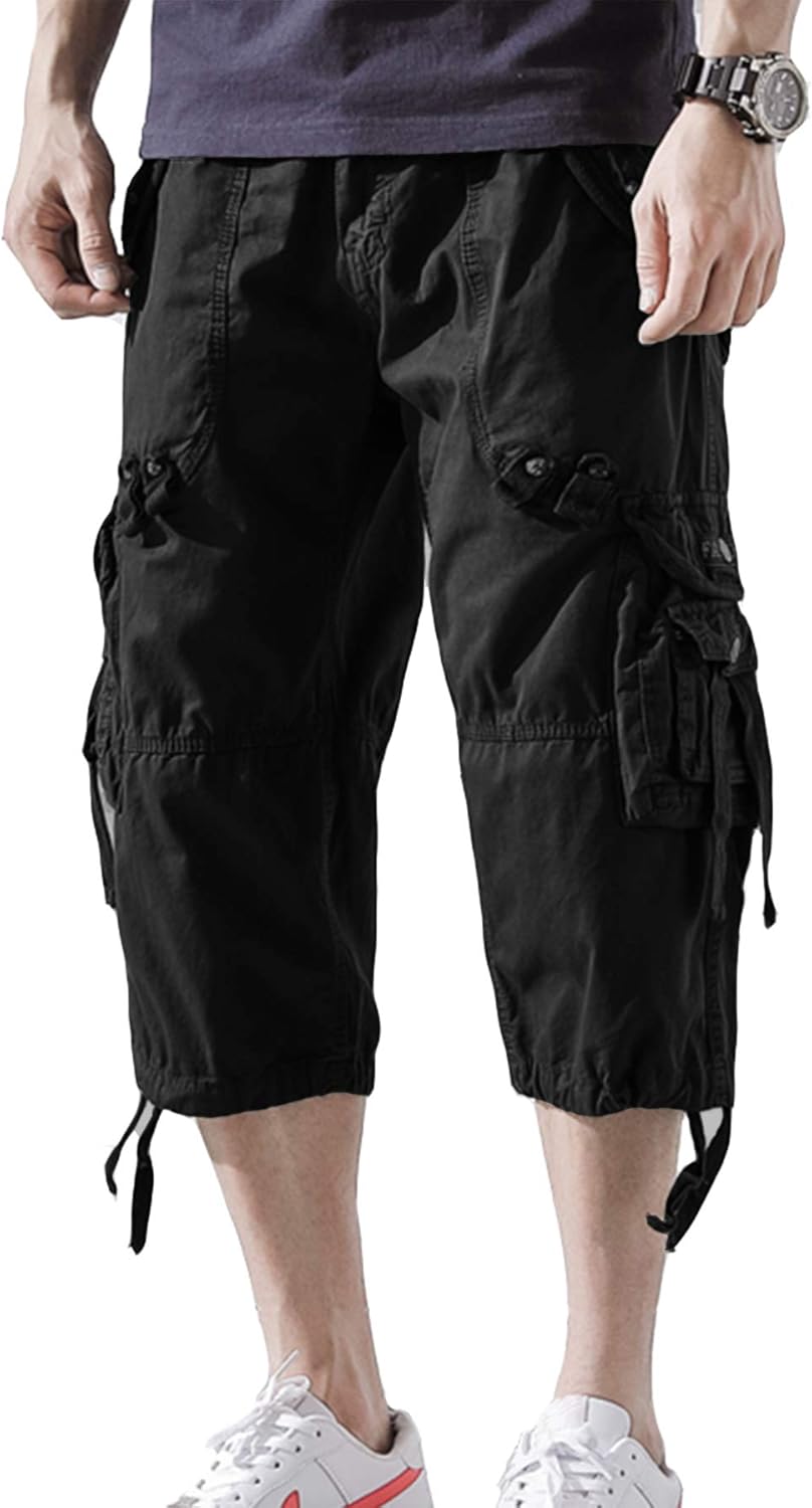DONGD Mens Cargo Shorts Cotton for Summer Outdoor Activities