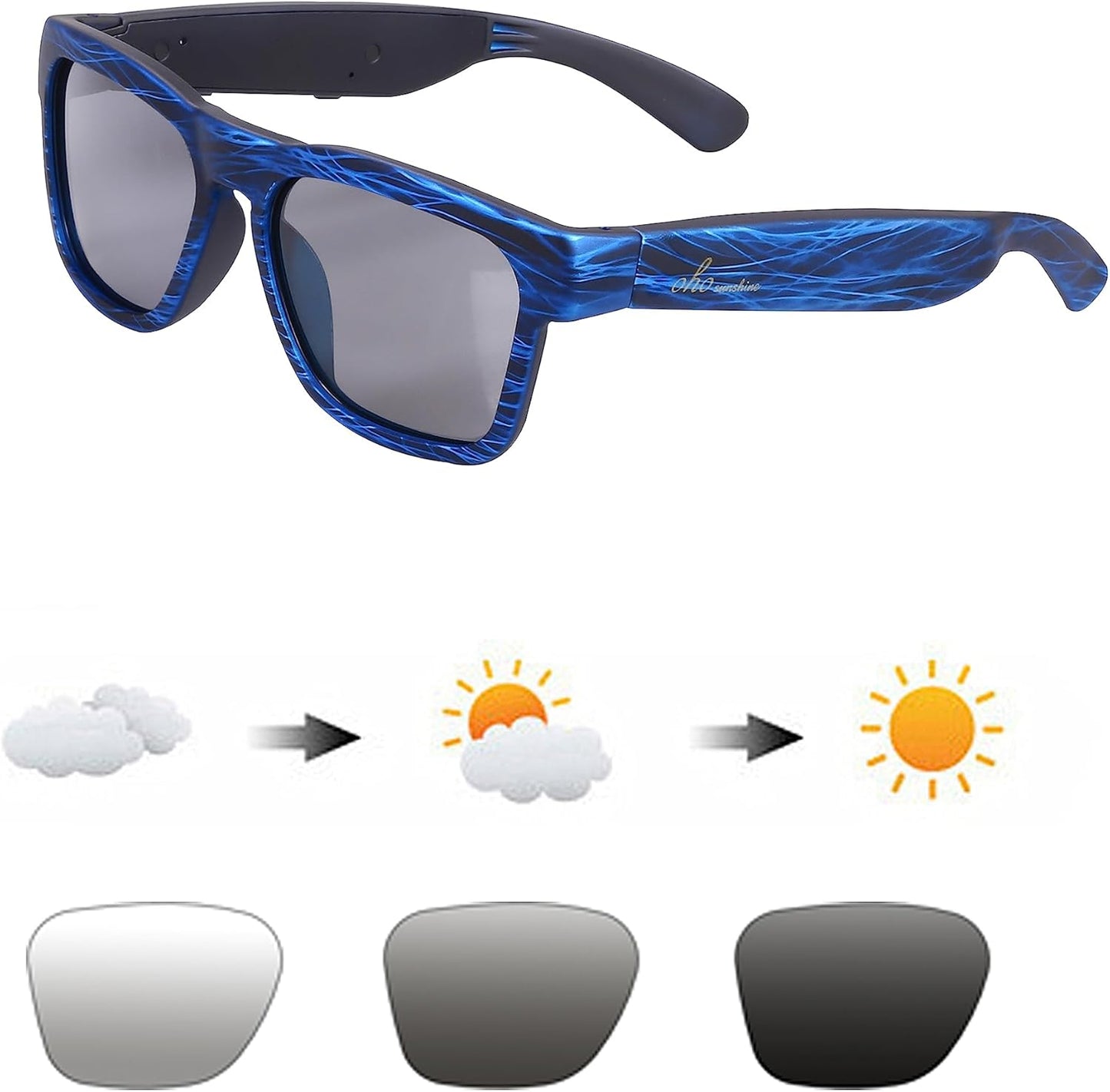 OhO Smart Glasses with Bluetooth Speaker for Outdoor Activities