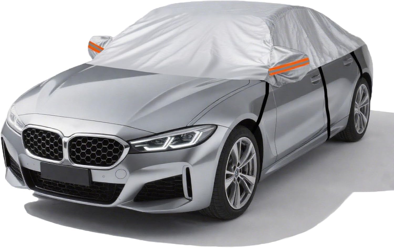 Half Car Cover for Sedan, Windshield & Sunroof Protection