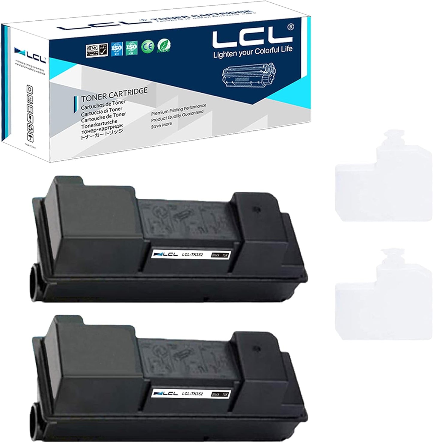 LCL Compatible Toner Cartridge for Kyocera TK352 - 2-Pack Black