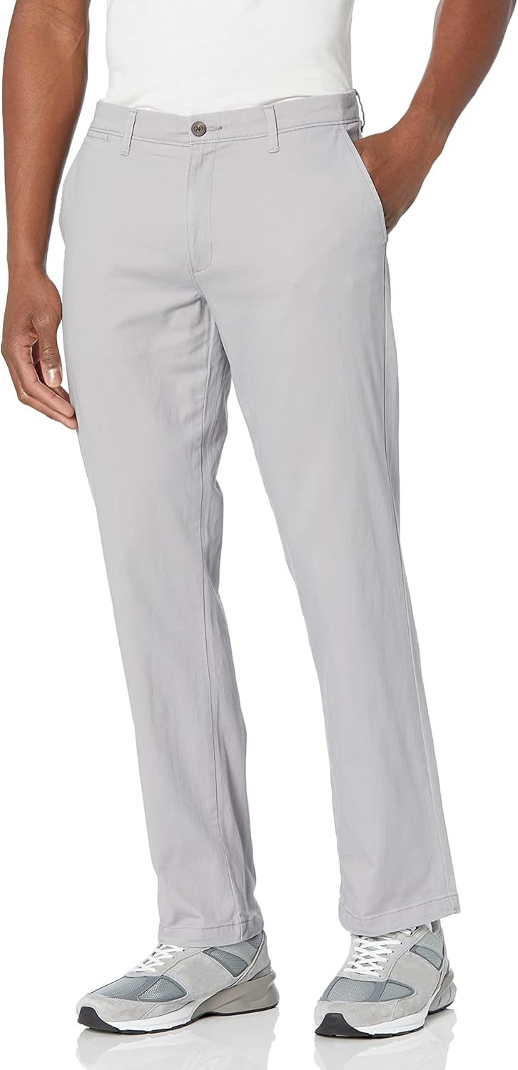 Mens Straight-Fit Casual Stretch Chino Pant for Everyday Wear