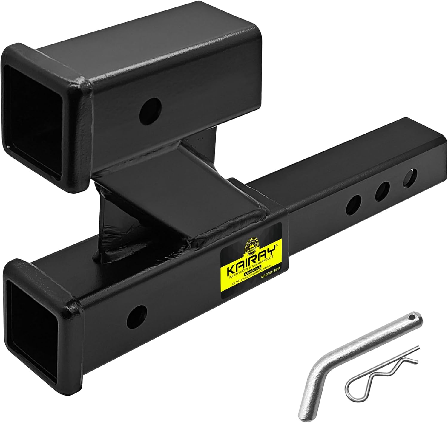 KAIRAY Double Hitch Receiver for 2 inch Trailer Dual Hitch