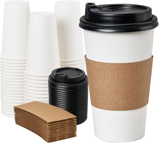YEEHAW 16 oz To Go Coffee Cups 50 Pack - Hot Beverages at Your Fingertips!