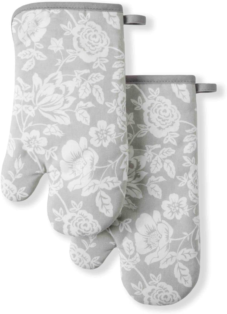 Martha Stewart Floral Vine Oven Mitt Set - 7x13
