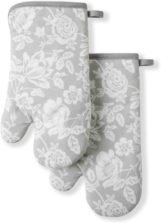 Martha Stewart Floral Vine Oven Mitt Set - 7x13