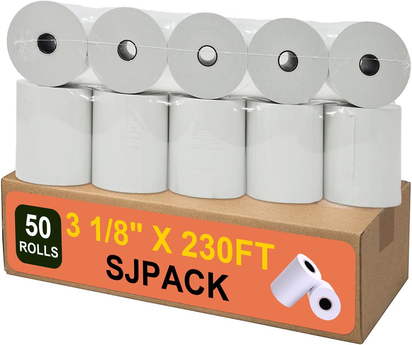 SJPACK Thermal Paper 3 1/8 x 230ft for Cash Registers