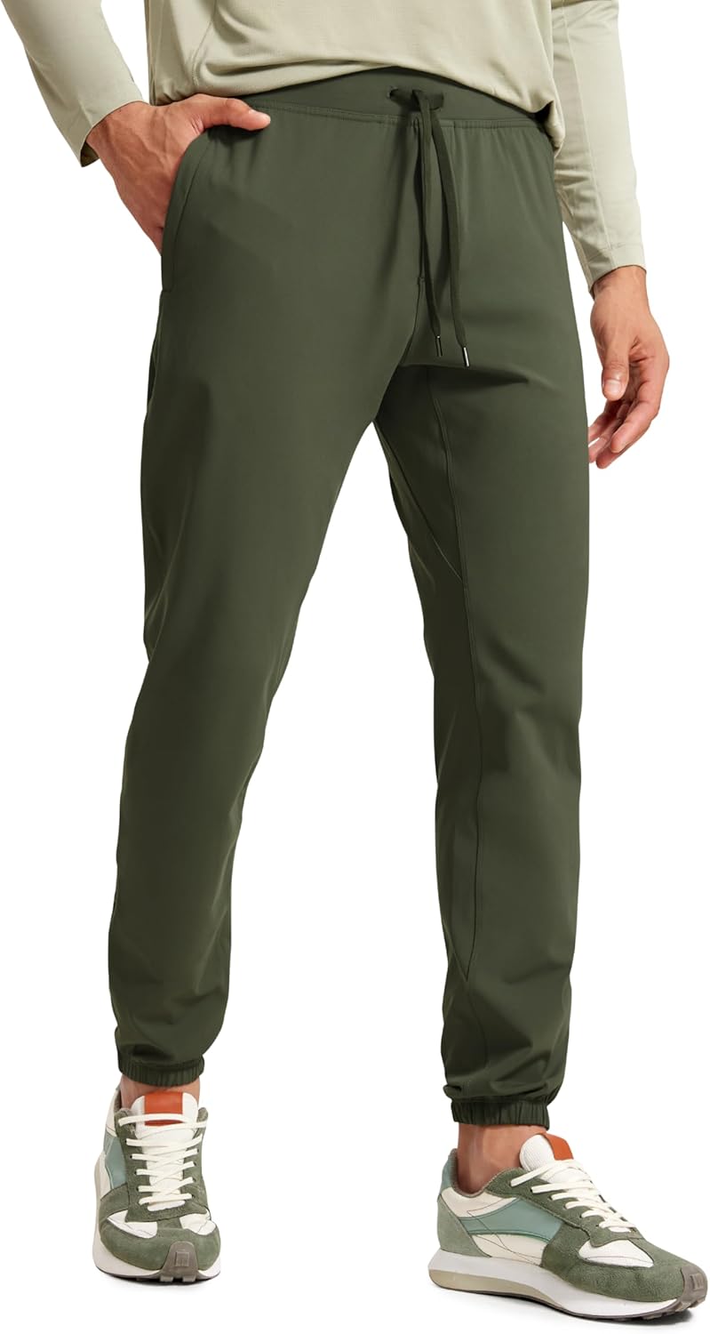CRZ YOGA Mens 4-Way Stretch Golf Joggers for Active Lifestyle