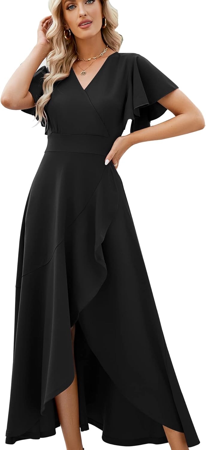 Elegant Long Black Formal Dresses for Women Evening Gowns