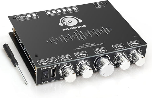 Immerse in Powerful 2.1 Sound: 220W2+350W Bluetooth Amp