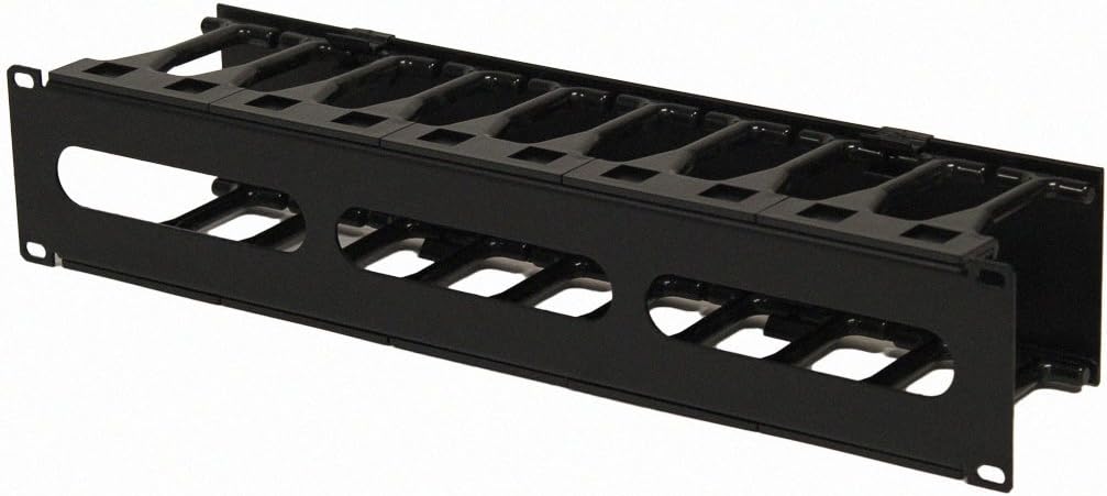 NavePoint High Density 2U Steel 19 Inch Rack Cable Manager Cover
