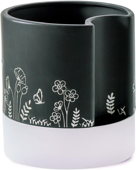 Nihow Self Watering Plant Pot: 8 Inch Ceramic Planter for Indoor