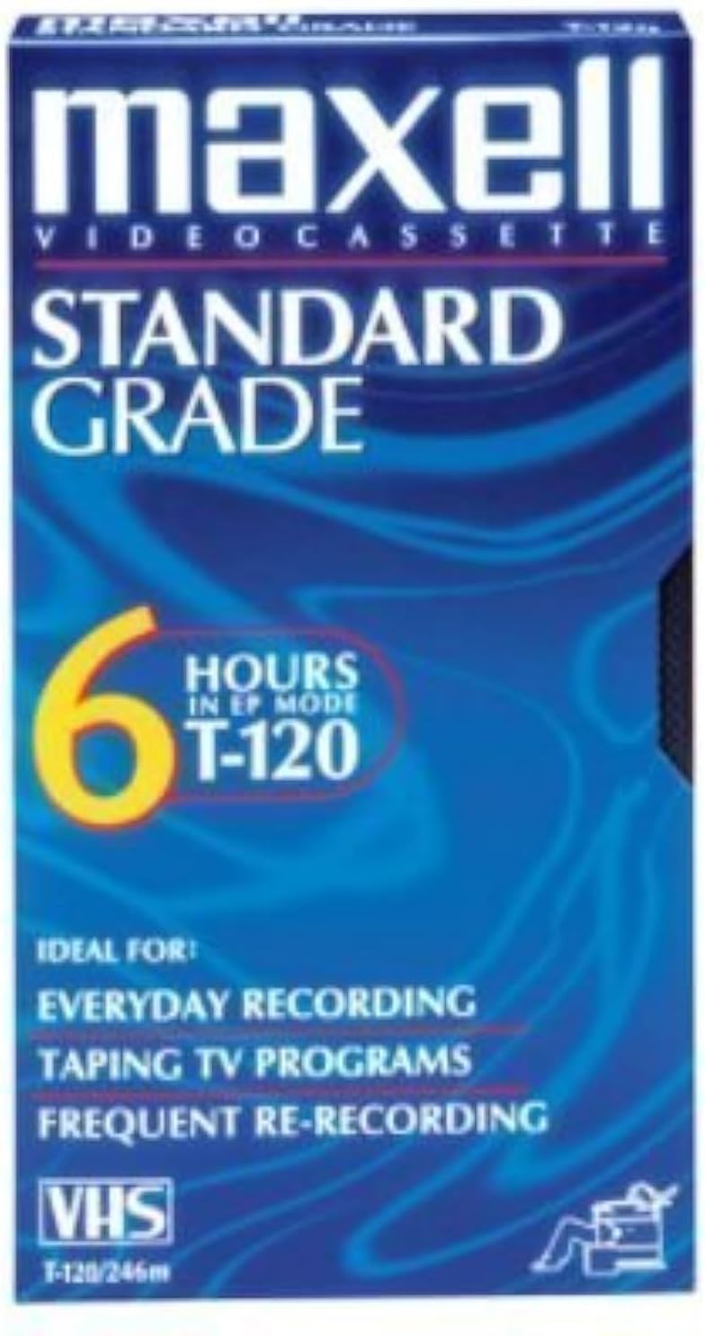 Maxell T120GX/5PK VHS Cassette Standard Grade T-120 6 Hour Pack