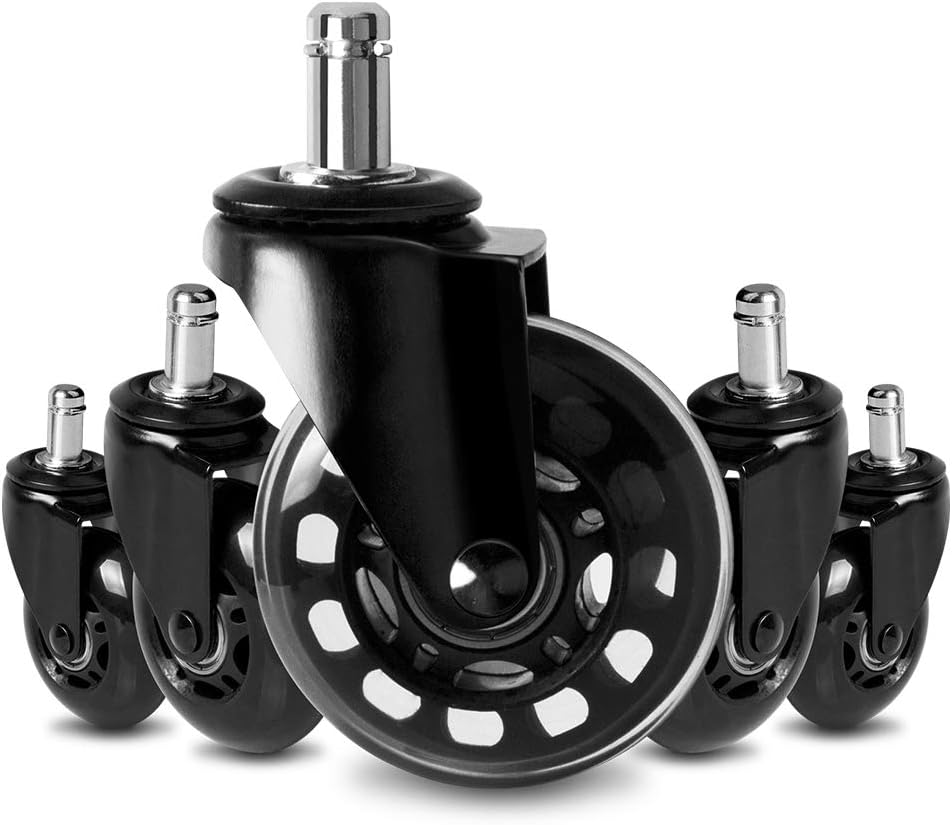 Toplimit Heavy Duty Chair Casters - Floor Safe & Universal Fit