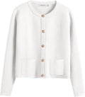 Women Striped Cropped Cardigan Sweater - Stylish Fall Layering