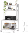 Printer Stand with Charging Station, 4-Tier Printer Cart