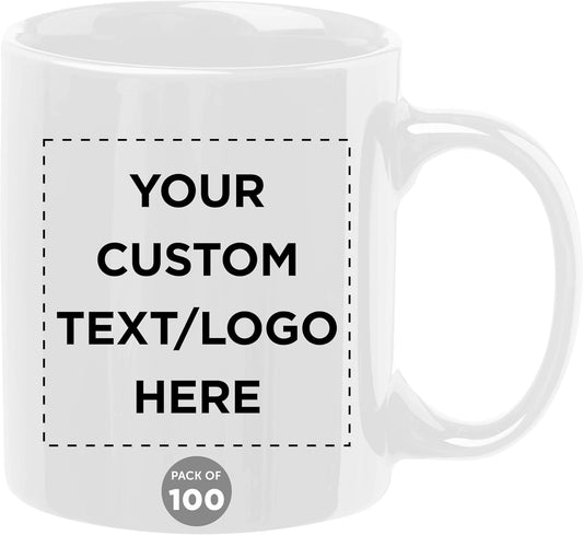 Personalized Ceramic Coffee Mugs - Set of 100