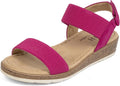 VJH confort Womens Flat Sandals Open Toe Elastic Ankle (Style ZTHY)