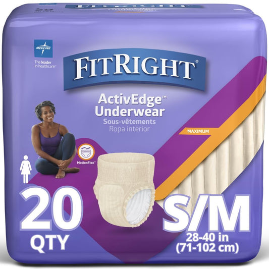 Medline FitRight Ultra Women's Incontinence Underwear - Heavy Absorbency