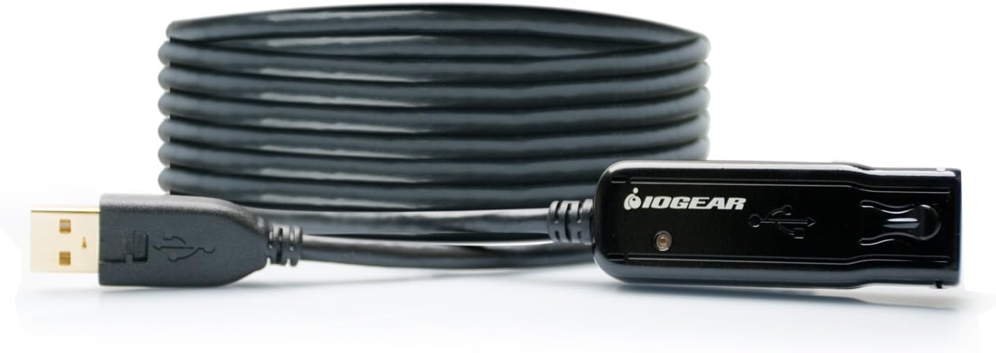 IOGEAR USB 2.0 Booster Extension Cable for High-Speed Connections