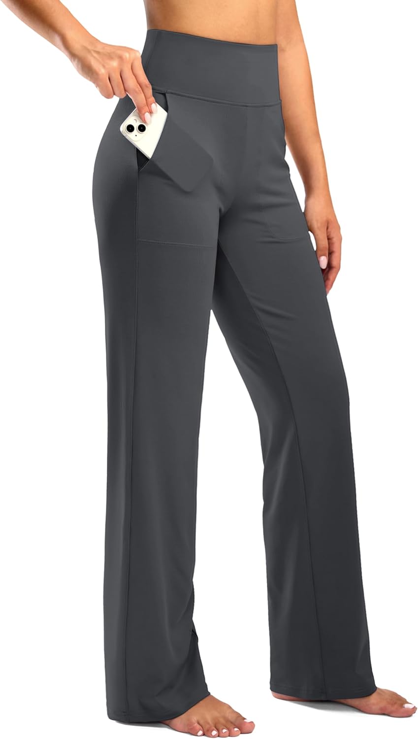 G Gradual Women's Yoga Pants Wide Leg with Pockets for Comfort
