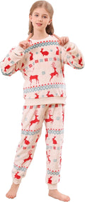 Girls Fleece Pajamas for Ages 7-16 - Soft Pullover Sweatshirt Set