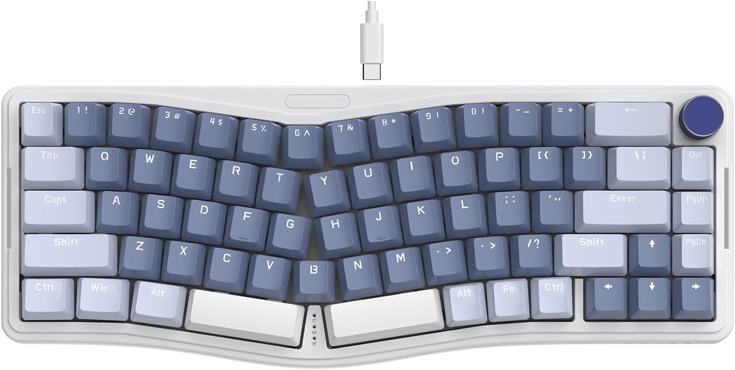 65% Alice Layout Mechanical Keyboard - RGB Backlit Pre-lubed Linear Red Switch