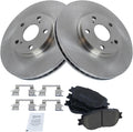 TRQ Front Brake Pad & Rotor Kit Compatible with 2002-2004 Toyota Camry