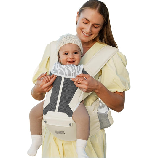 MOMTORY Baby Carrier with Hip Seat for Newborn to Toddler Comfort