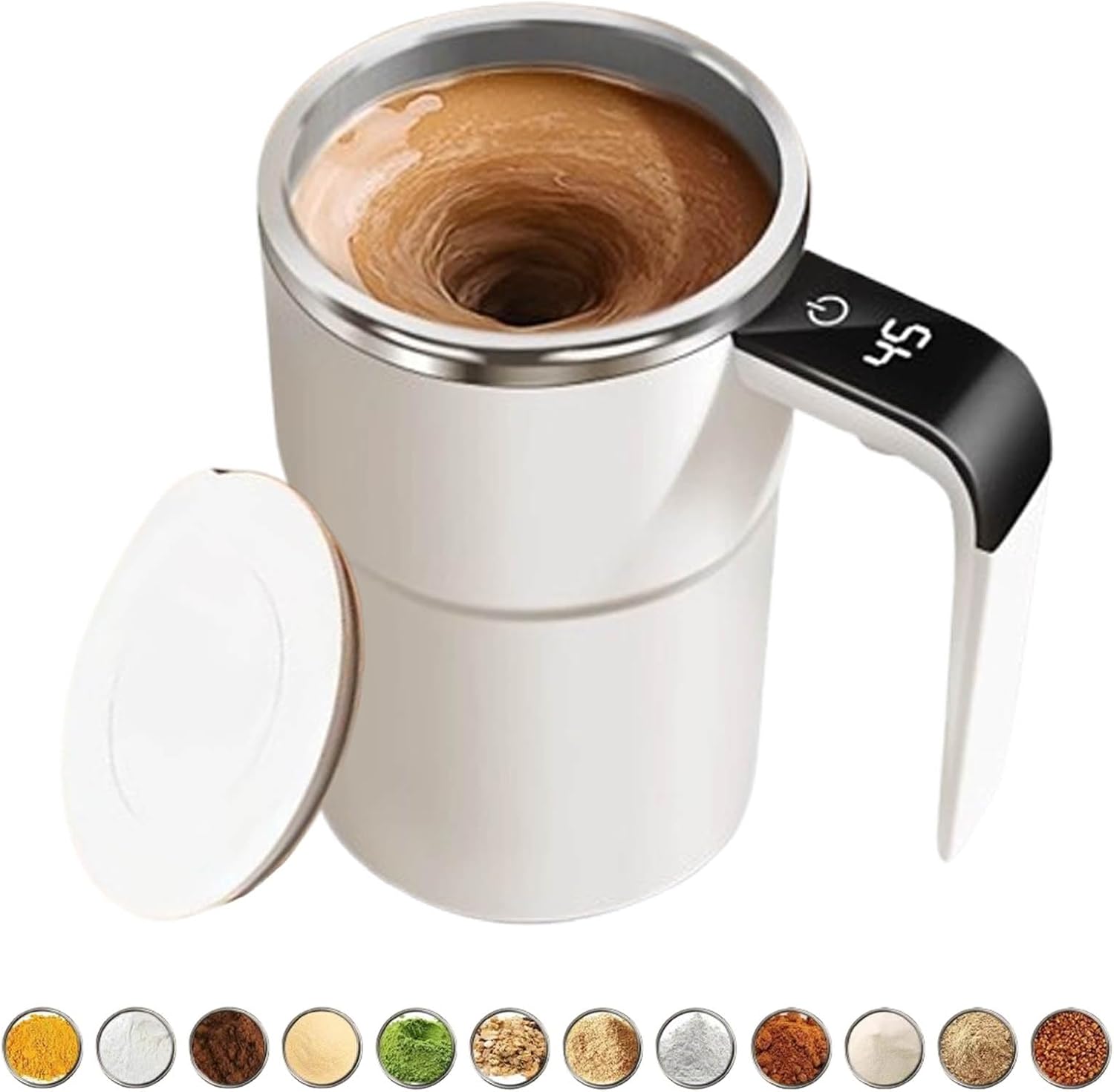 Self Stirring Coffee Mug with Temp Display