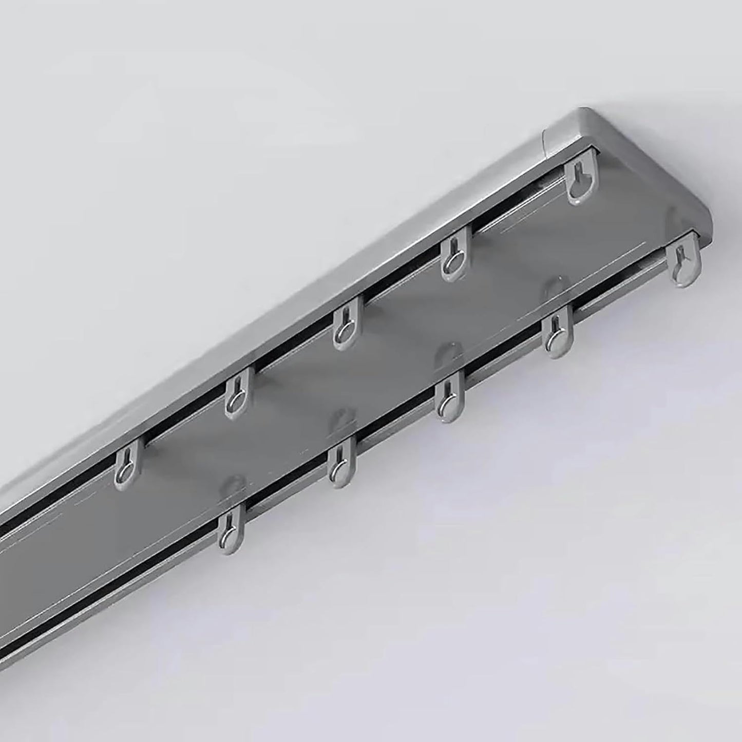 Privacy-Protecting Ceiling Mount Double Curtain Track, 40ft