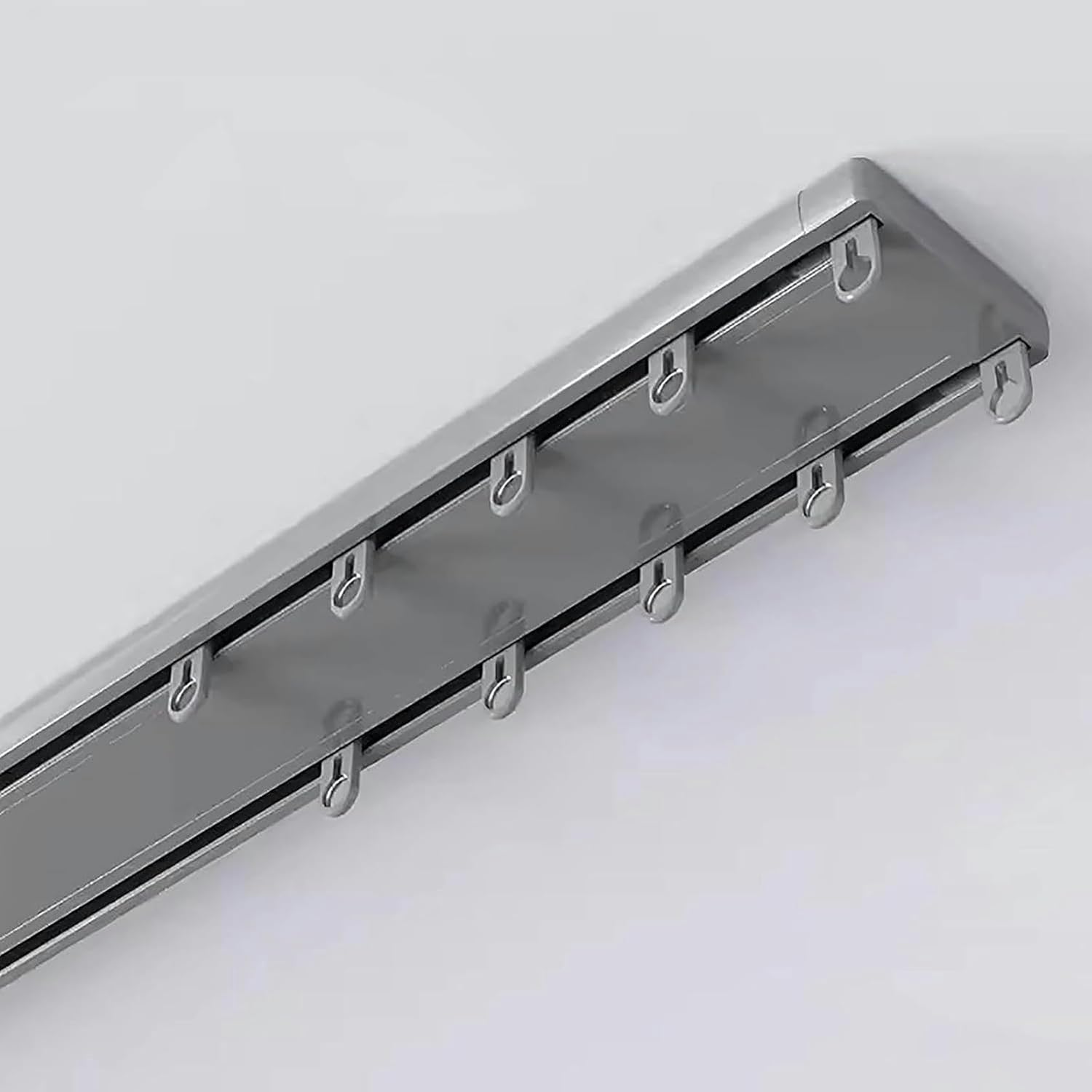 Privacy-Protecting Ceiling Mount Double Curtain Track, 40ft