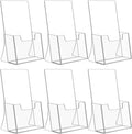 Acrylic Bi-fold Brochure Holder 6 Pack 8.5in x 5.5in - Clear
