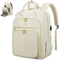 LOVEVOOK Laptop Backpack for Women Beige - Lightweight, Organized