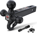 GYO 4 in 1 Trailer Hitch Ball Mount with Hook - Heavy Duty Tow