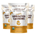 Sprouted Organic Raw Cashews - Unsalted, Air-Dried Snack