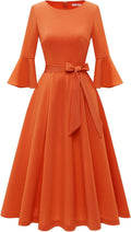 Vintage Evening Dress for Women: Chic Bell Sleeve Design