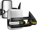 Towing Mirrors Painted White Switchback Turn Lights Compatible