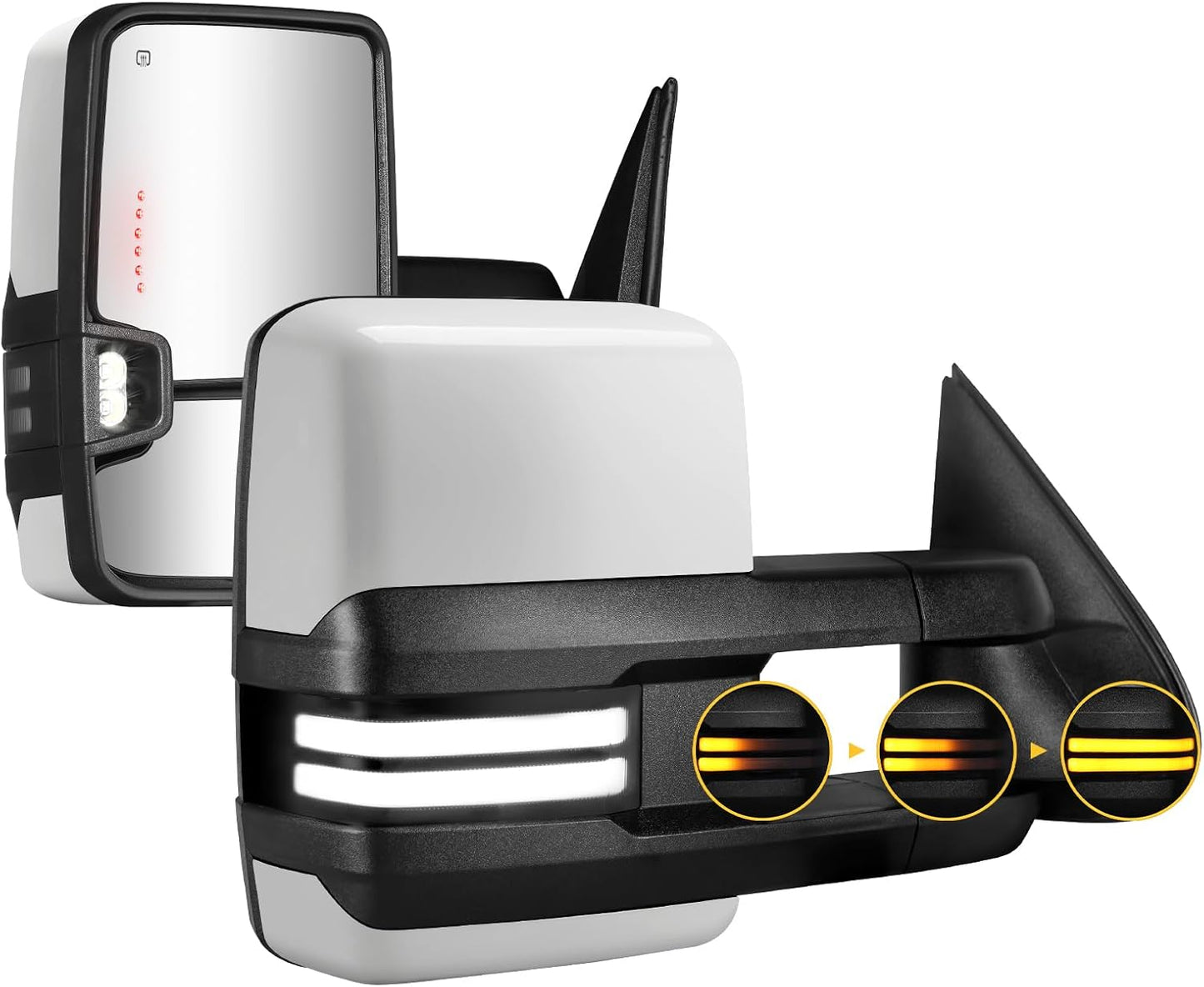 Towing Mirrors with Switchback Turn Lights for Chevy Silverado