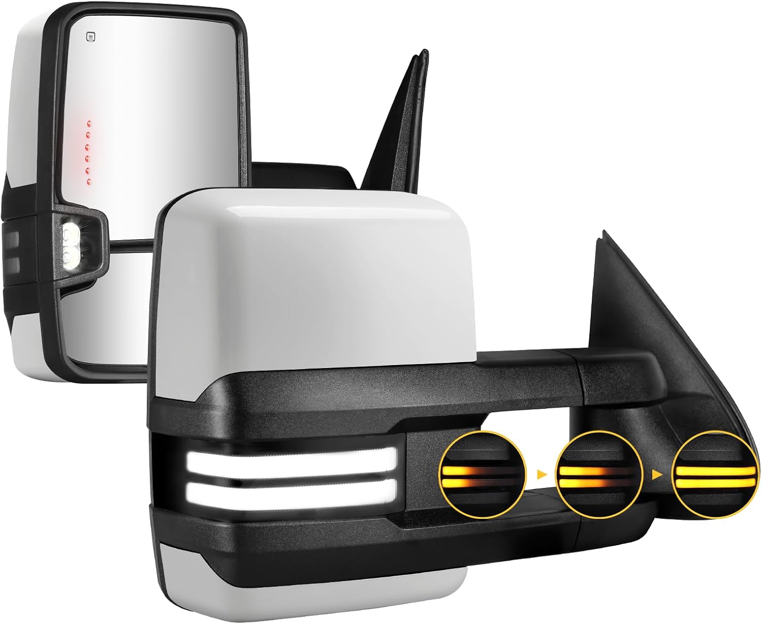 Towing Mirrors with Switchback Turn Lights for Chevy Silverado