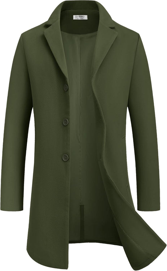 Stylish Men's Wool Blend Coat for Winter by COOFANDY
