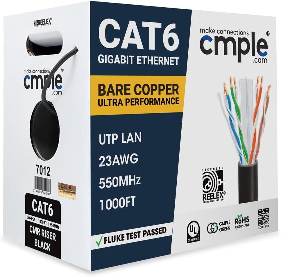 1000ft Cat6 Ethernet Cable - Gigabit Speeds!
