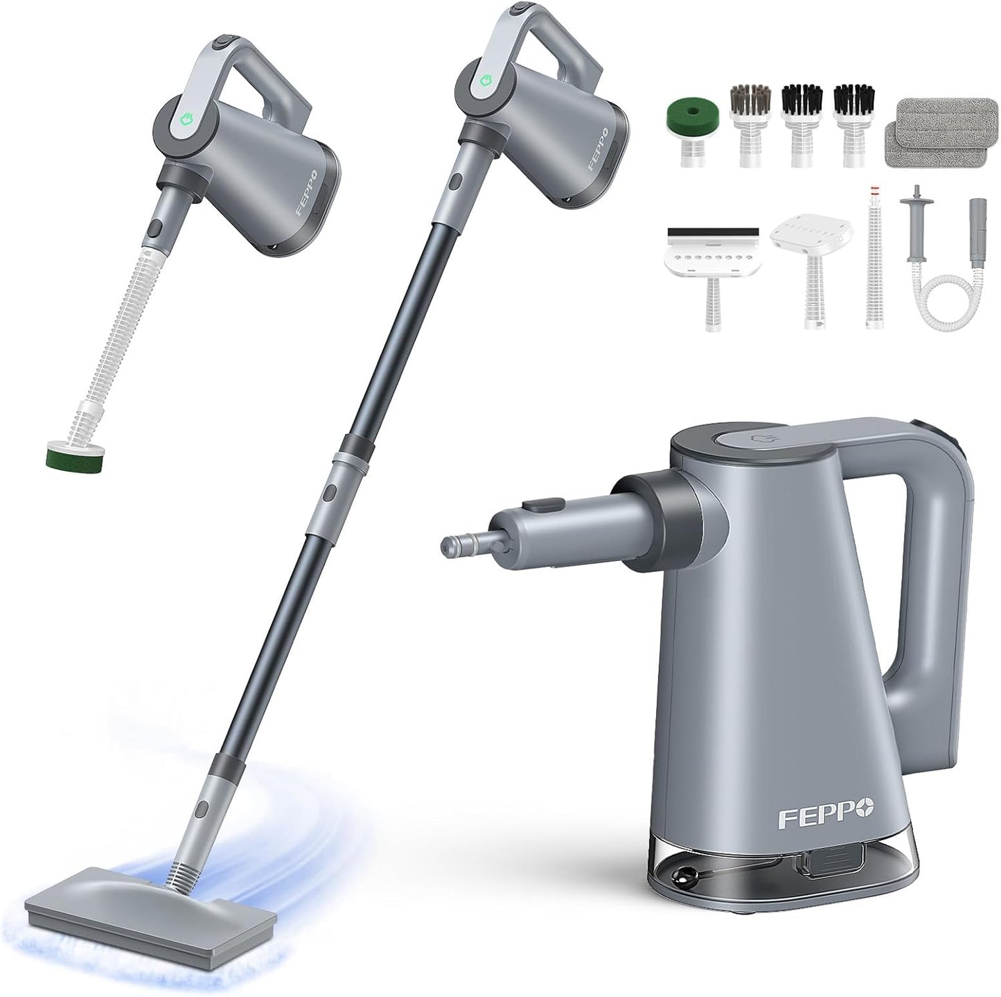 FEPPO Steam Mop with Handheld Cleaner for Home and Floor Cleaning