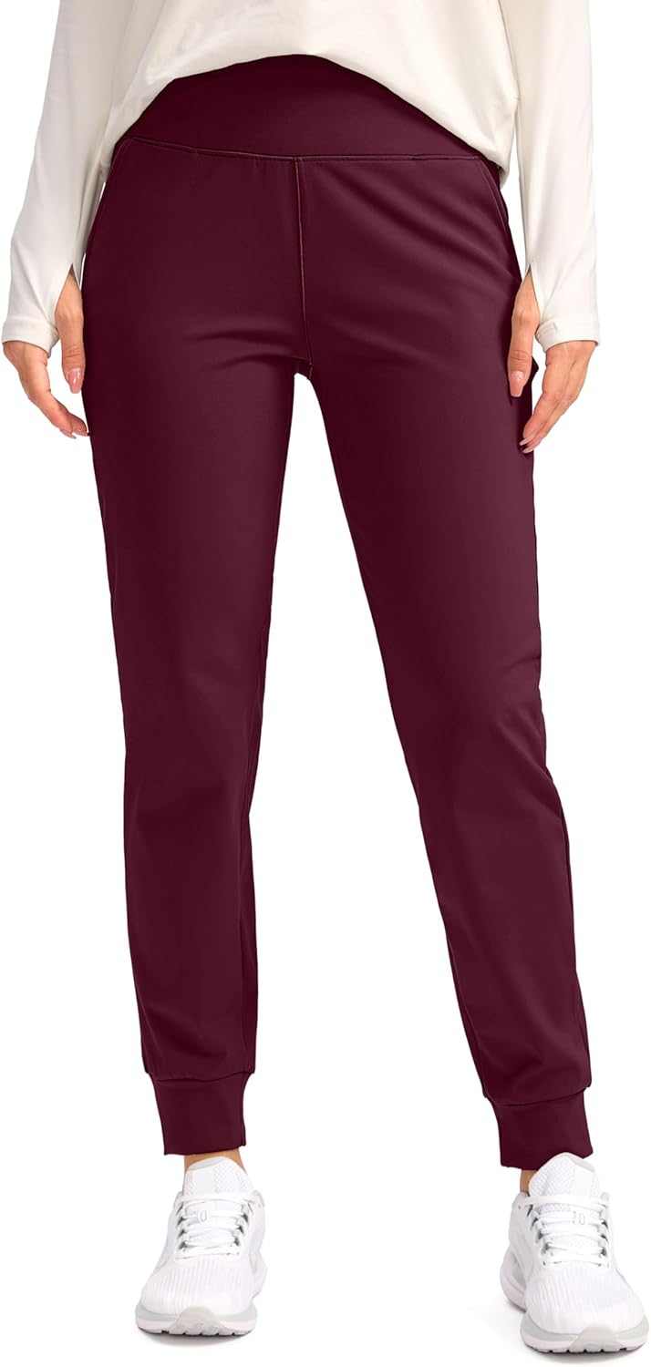 SANTINY Women's Fleece Lined Joggers for Winter Activities