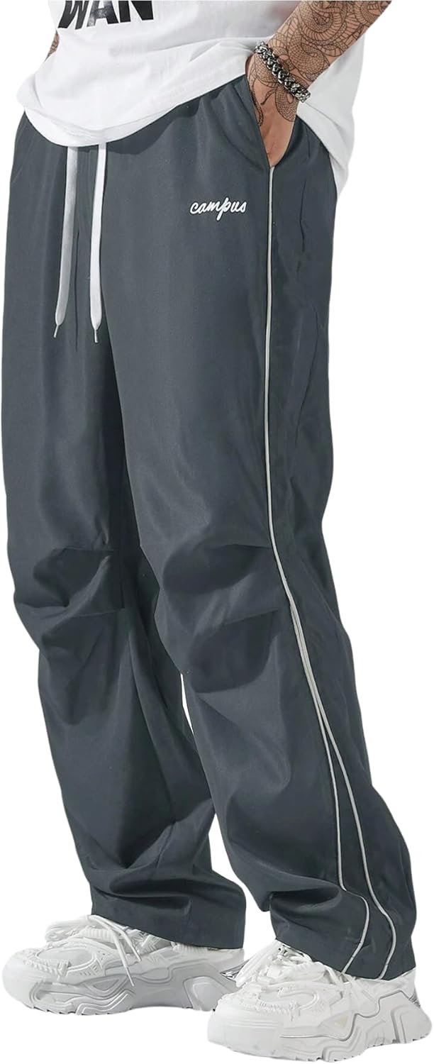 ZAFUL Men's Parachute Sweatpants for Casual Streetwear Style