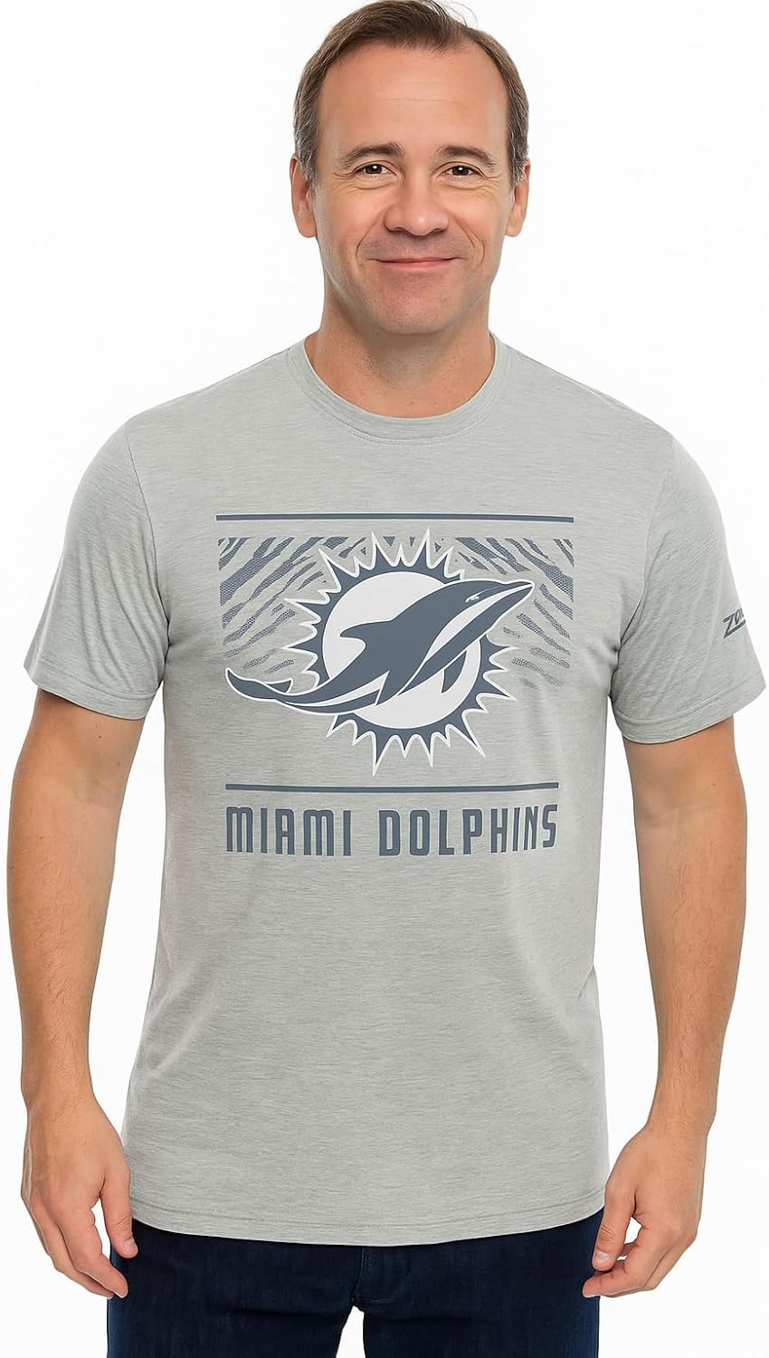 Zubaz NFL Men's Short Sleeve Team Graphic T-Shirt for Fans