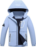 Boys Girls Rain Jacket Lightweight Waterproof Hooded (Style SKXN)