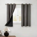 100% Blackout Curtains 54in Length Grey - Thermal, Noise Reducing