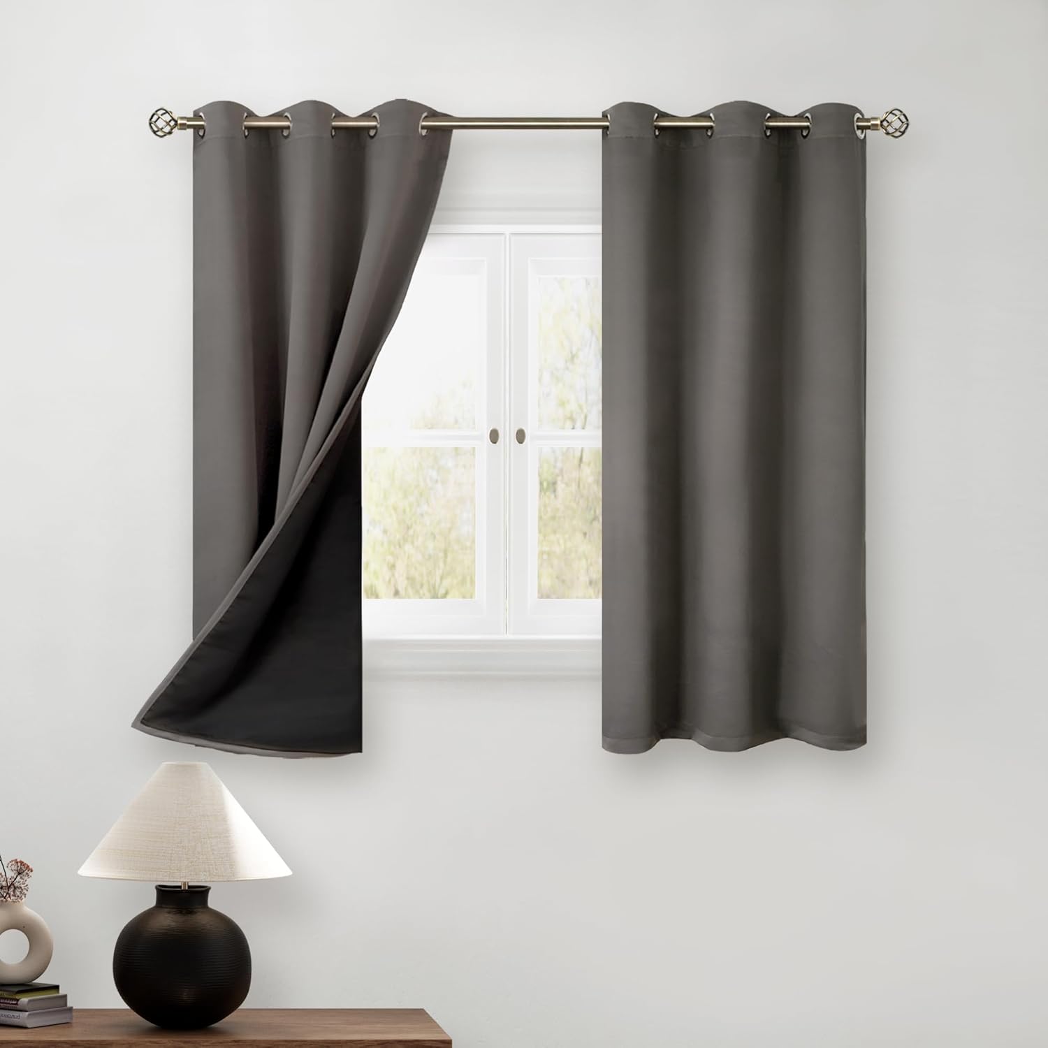 BGment Short Blackout Curtains for Bedroom, Noise Reducing 54 Inch