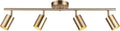 Globe Electric Pratt 4-Light Track Lighting, Matte Brass - Modern Glam